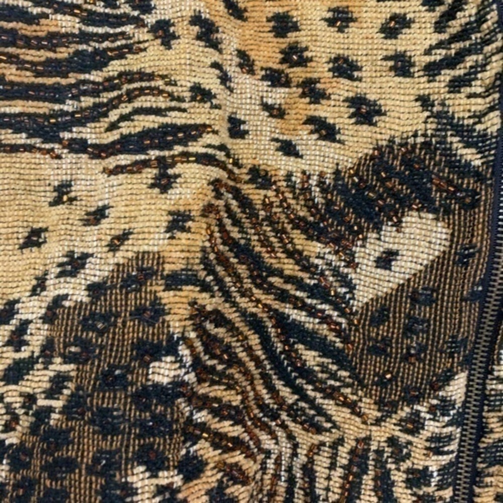 Alex Kim Vintage Art to wear‎ Animal Print Sweater Jacket Small - Picture 3 of 8